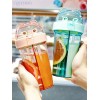 Naymon Botella Cilindro Agua 420ml Kawaii Infantil Popote Portatil