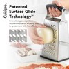 Cuisipro Stainless Steel Cheese Grater with Handle, 4 Sided Box