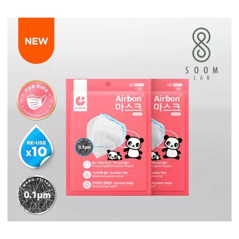 Airbon Cubreboca Nanofibra Reutilizable Soomlab Y Airbon (10+10+10)