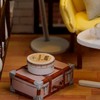 Wooden Dollhouse Kit, DIY Miniature House Kit with LED Light