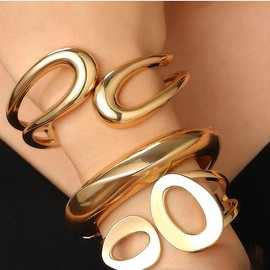 3PCS Trendy Geometric Wide Cuff Bracelets Set Jewelry for Women, Minimalist Chunky Open Bracelet Kit Bangle Accessories Irregular Statement Gold, Fashion banglesbracelets Jewellery for Daily Life Party Brithday Christmas Gift