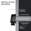 A725 Matte Black Handheld Shower Wall Connector – Drop Ell