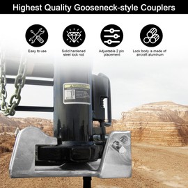 MARKETTY Gooseneck Trailer Lock, Model TL-50 Coupler Lock, Gooseneck-Style Coupler Lock is Intended for Use with Heavy Trailers, Livestock Haulers
