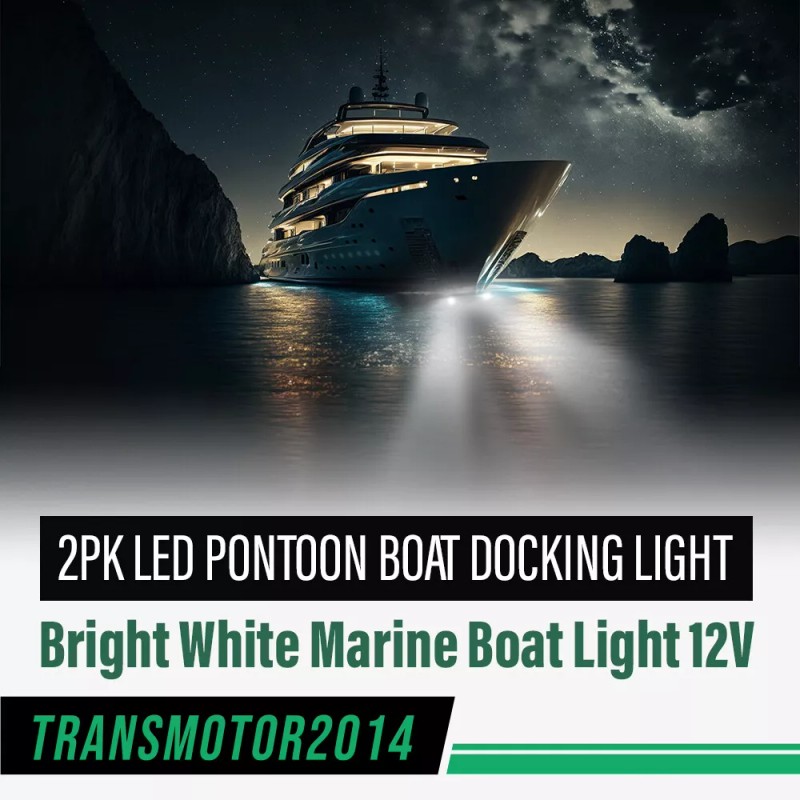 transmotor2014 2Pk 24LED Led Pontoon Boat Docking Light Bright White