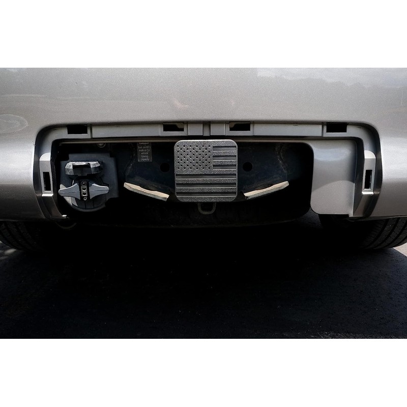 MULL USA Black Flag Hitch Cover Plug (Fits 2" Receiver,