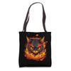 Burning Hellcat with Flames for Fire Sport training Tote Bag
