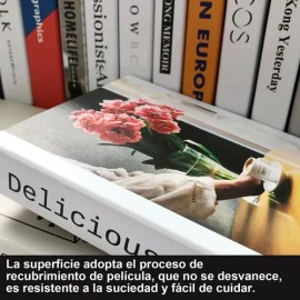 4 Pzas Libro Falso Decorativo Cerrado Caja Habitación Adorno                                                                                          
