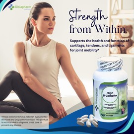 High B Complex Vitamins for Women with Riboflavin, Vitamin B2, B6, B12, B1, Vitamin B Complex Support Brain Health, Immune System, Hair, Skin & Nails Health, Bone, Joint & Energy Support - 60 Tablets