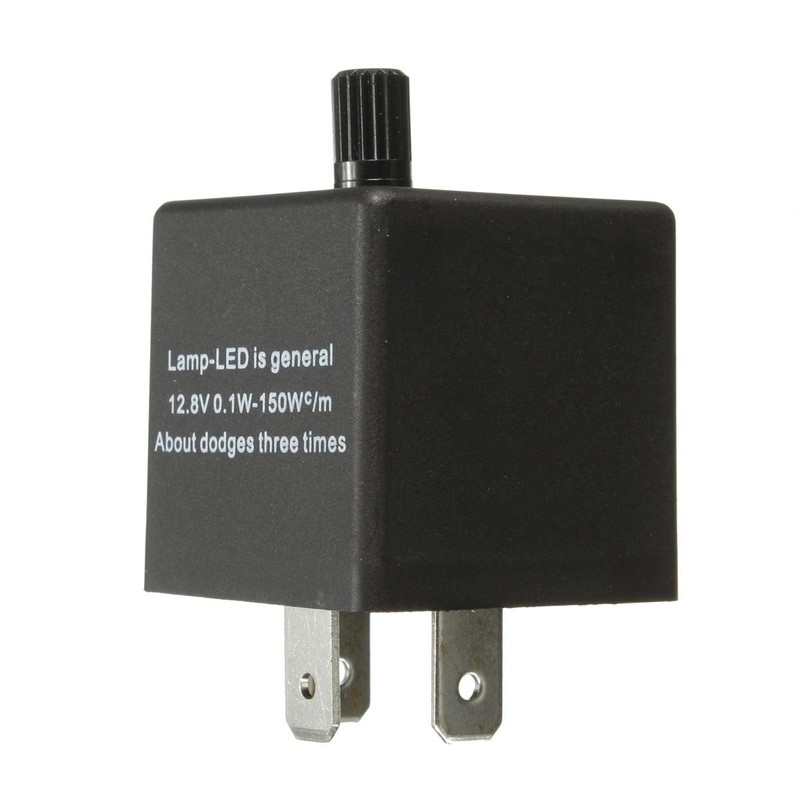 Bjworeye 12V 3 Pin LED Adjustable Car Flasher Flash Relay