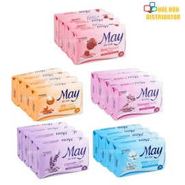 May Bar Soap 75g x 4pcs White Radiance Milk Luxury Lavender Calm Rose Pleasure Diamond Dazzle Sabun Mandi