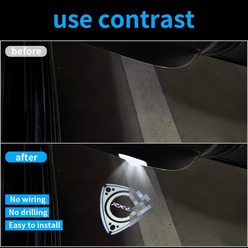 2 Pcs RX8 Welcome Light Car Door Projection LED Door