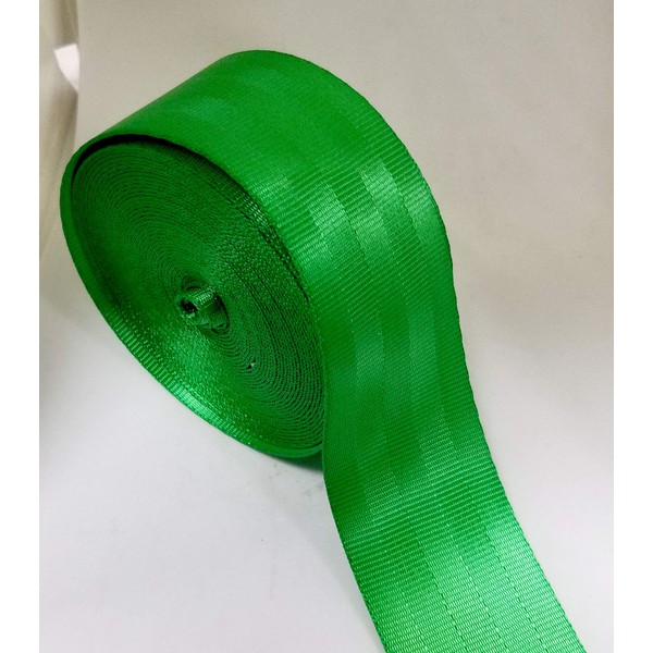 MTP 2" 5cm x 10 Yards (Green) Seat-Belt Green Polyester Webbing Strap Repair 5 Panel 5000 lbs 5 Panel (2" x 10 Yards, Green)