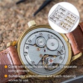 Brrnoo Watch Crown Replacement Parts, Watch Crown Replacement Parts, Watch Mini Screw, Watch Crown Part, Watch Crown Set, Waterproof Watch Crown Parts, Replacement Accessories, Watch Repair Tool for