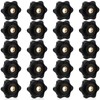 Piriuuo 20 Pcs 1/4-20 Knob 6 Star Knobs T Track