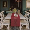 BAZIOE Linen Table Runner - Modern Red Washable Table Decoration