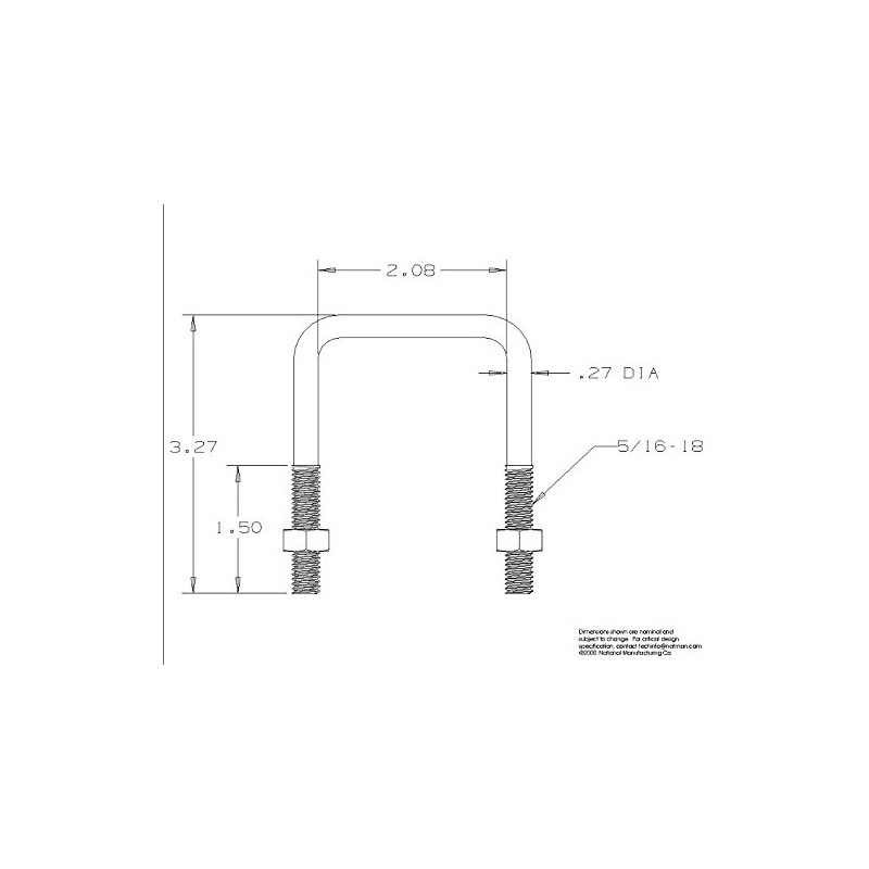 National Hardware N222-323 2191 U Bolt Plates in Zinc, 5/16"