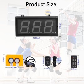 Ledbrigym Digital Lap Counter 4 Inch Up Down with Switch Box Remote Red Track Shop School Factory Sports Production Line