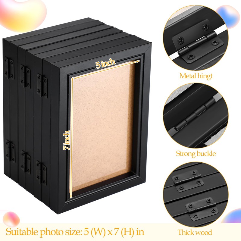 Sintuff 7 Picture Frame 5 x 7 Folding Hinged Picture
