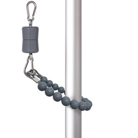 JRED Flagpole Retainer Ring 1.5 lb Counterweight Set, Gray Double Eye Bolt Flag Weights for Bottom of Flags Outsidem, Poles Accessories for 3 Inch Diameter Pole, with 2 Carabiner