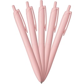 Mitsubishi Pencil HSXNLS055P.WP Permanent Ballpoint Pen Jet Stream Light Touch Ink 5 Pack 0.5 Warm Pink
