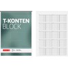Brunnen Writing Pad T Accounts Pad A4, 25 sheets, A4,