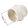 TOP-VIGOR 2Pcs PVC Pipe Fitting, 40mm Slip X G1-1/4 Male