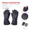 Heated Gloves 3 Heating Level Electric Gloves for Men Women