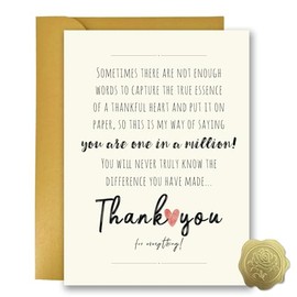 Lumoaster Funny Thank You Card - Thanks Cards for Men Women - Thank You Cards&Gifts Card for Teacher Boss - Appreciation Cards for Him Her B