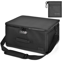 Northwest Coast Golf Shoe Bag - Trunk Organizer with Lock and Shoulder Strap - Large Travel Bag for Accessories and Clothing - Includes Golf Tee Bag