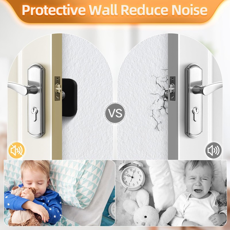 6 PCS Door Stoppers Wall Protector with Strong Self-Adhesive Backing