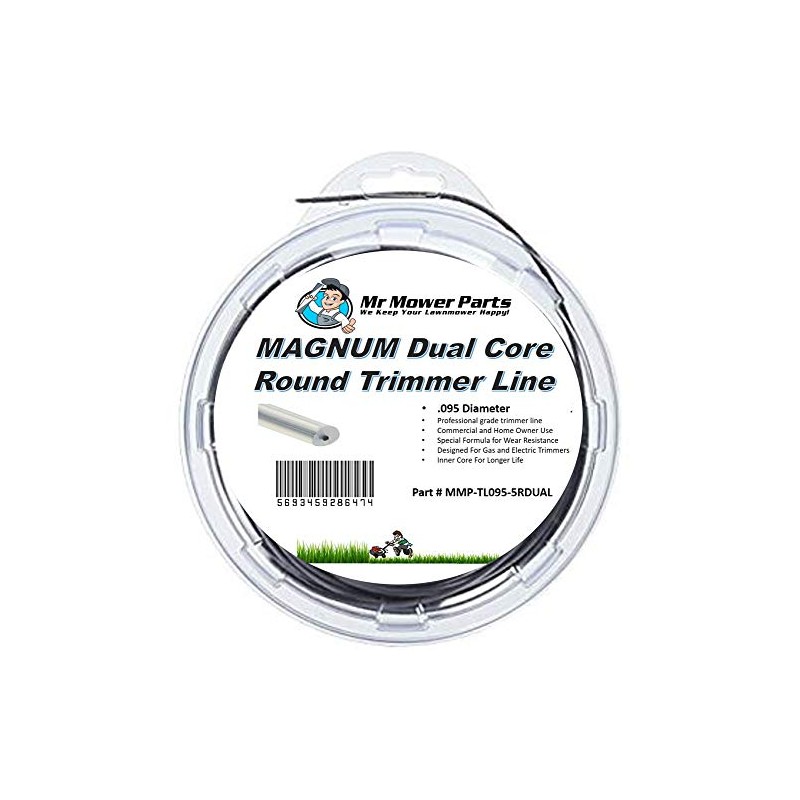 Mr Mower Parts Heavy-Duty Magnum Dual Core Round Trimmer Line