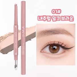Jeniloyd One-Touch 3D Dual Aegyo Sal Pencil for Perfect Youthful Eye Makeup, 01# Natural Mill..., 1 piece