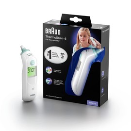 Braun ThermoScan 6 Ear thermometer - Colour-coded Digital Display - ExacTemp Stability Indicator - Baby and infant friendly- #1 Brand among doctors-Packaging may vary