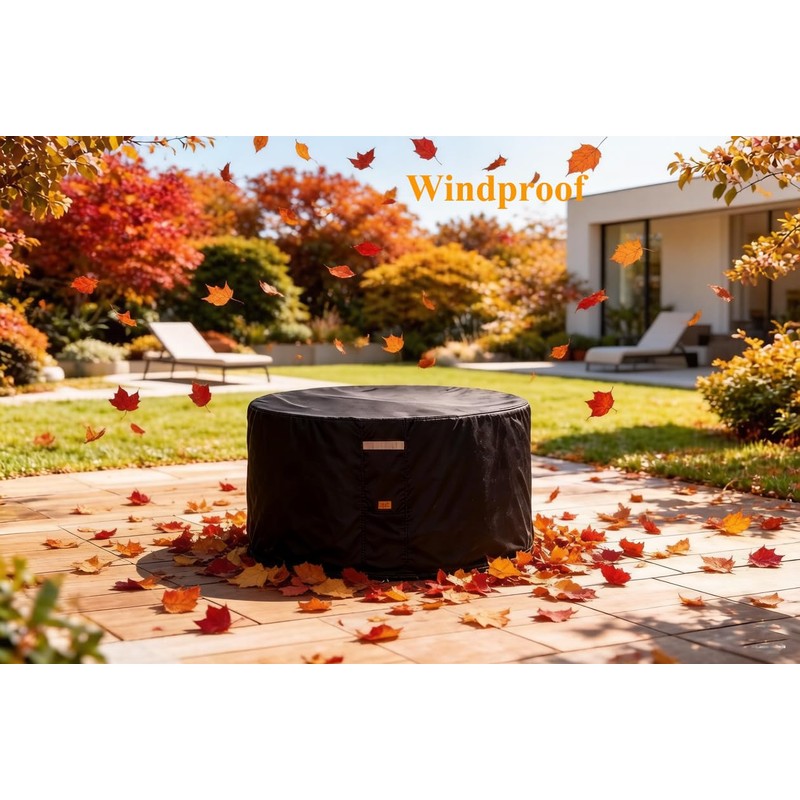 Garden Balsam 600D Heavy Duty Waterproof Patio Fire Pit Cover