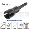 SDFIXINGS Black Chrome Vanadium Steel Power Wing Nut Driver, Slot
