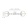 Equine Smile ES0164 JW Olive Head Bit Double Broken Stainless