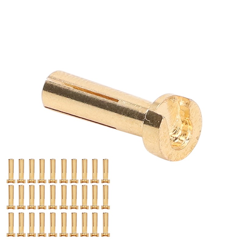 30Pcs Banana Plug Connectors Brass High Accuracy Standard RC Battery
