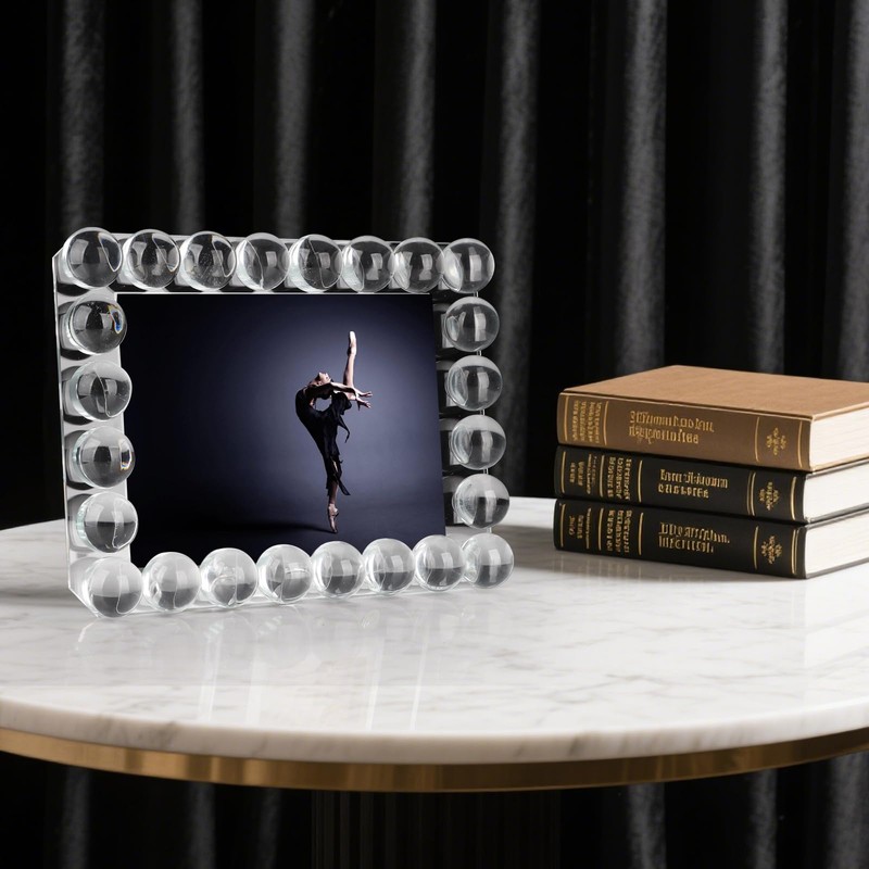SAAEH SWWH Clear Bubble Crystal Picture Frames 5x7 with 24