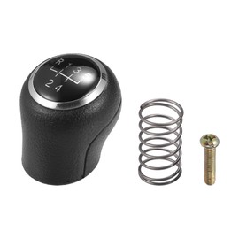 Partuto 5 Speed Manual Gear Shifter Knob - Car Gearbox Stick Shifter Lever Knob - for VW Transporter T5 & T5.1 Gp 2003-2011 Plastic Black - 1 Set