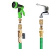 SHOWNEW Garden Hose Quick Connectors, Solid Brass 3/4 inch GHT