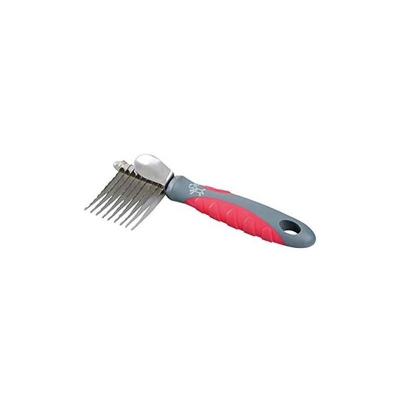 YOURS DROOLLY Shear Magic DeMatting Comb / Grey/Red 1 Count
