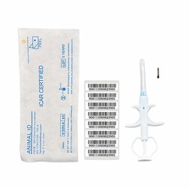 1 Pack 1.25x7mm, VENREA Universal Pet Microchip 134.2khz Registration Animal Implant Chip FDX-B Pet ID Microchip for The Management and Tracking of Dog Cat Cow Pig Rabbit Pigeon Fish