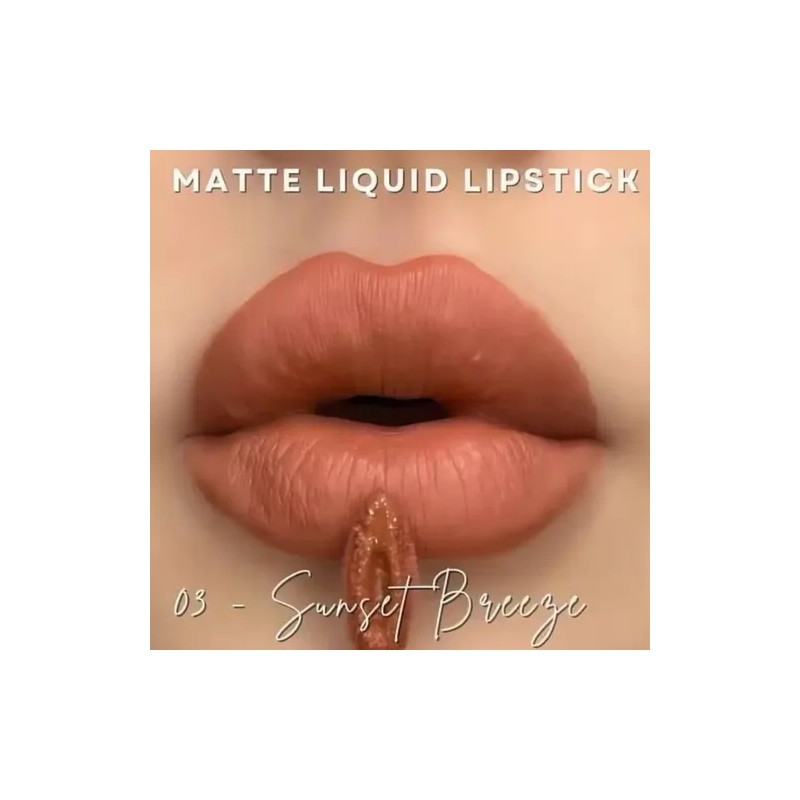 Labial Matte Liquid Lipsckfarmasi Color Sunset Breeze
