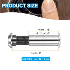 PATIKIL 1/2" Door Viewer Peephole 160-Degree Door Viewer Fits 1-3/8inch to 2-3/8inch Door Peep Hole for Home Office Hotel, Silver