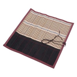 SALUTUYA for Acrylic Oil Watercolor Gouache, Paint Brush Holder, Bamboo Rollup Pen Case, Painting Tool
