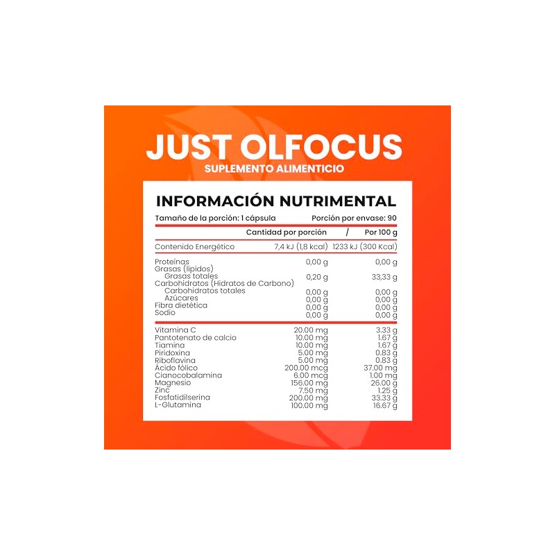 Olnatura Just Olfocus 90 cápsulas, Suplemento Alimenticio para la Salud