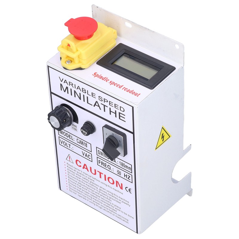 Lathe Control Box Speed Controller Assembly Switch Fuse for 0618‑3B