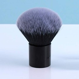 RN BEAUTY Large Mineral Powder Brush Foundation Brush Contour Brush Blush Brush Bronzer Brush Face Blender Buffing Blending Kabuki Makeup Brushes Thick And Dense Full Coverage (Round Top, Black)