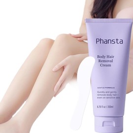 Hair Removal Cream for Sensitive Skin, Unisex Depilatory Cream with Spatula,Painless and gentle, 6.76 Fl oz/1pack