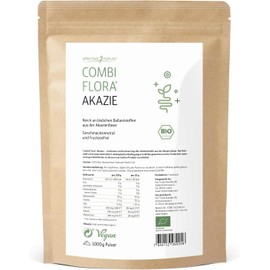 Acacia Fibre Powder Organic - 1000 g - 80% Fibre Content - 100 Days Supply - Organic Certified & Naturally Pure - No Additives